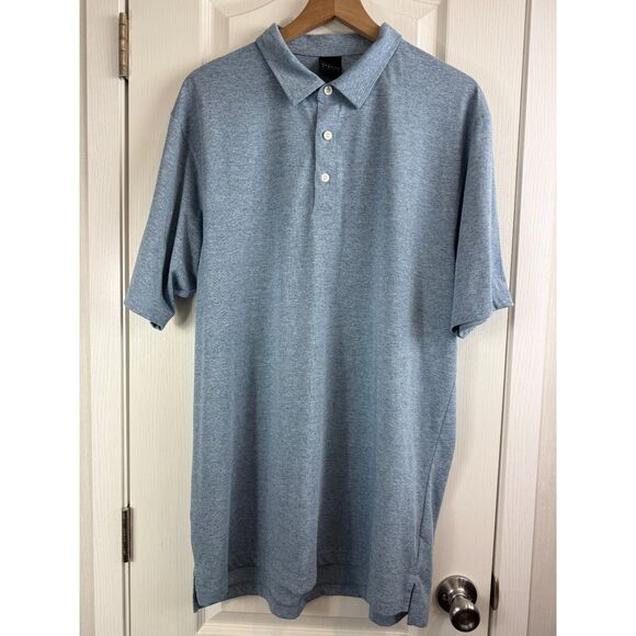 Dunning Golf Performance Stretch Light Blue Golf Polo Shirt - Men's XL - Picture 1 of 9